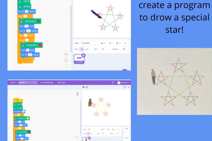 1st challenge create a program to drow a special star!